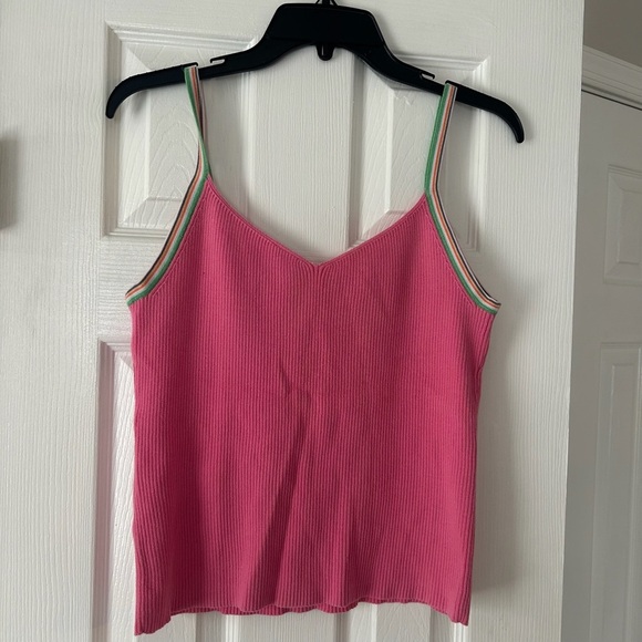 Old Navy Brand Pink Active Ribbed Patterned Tank Top Sz XL - Picture 5 of 6